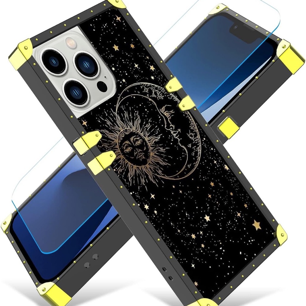 Iphone 14 Pro Max Case Celestial Stars and Moon